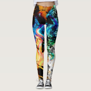 Leggings Motif d'abrégé sur éclaboussure de peinture de