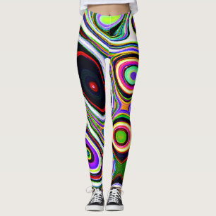 Leggings Motif d'abstraction coloré