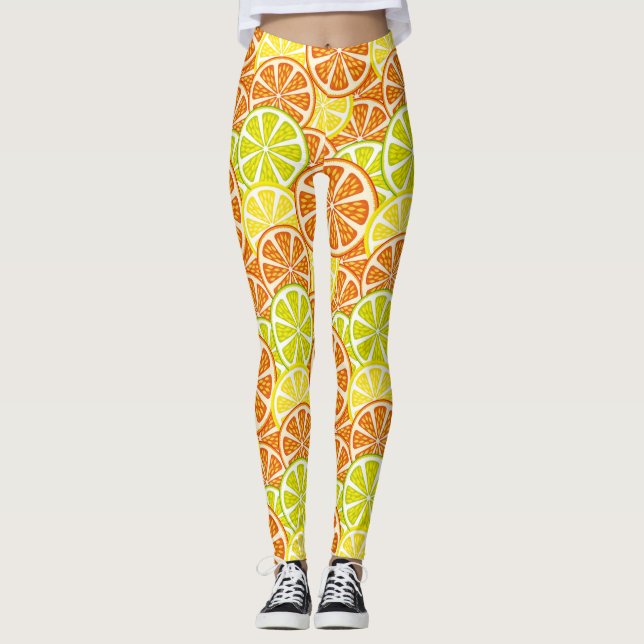 Leggings Motif d'agrume (Devant)