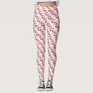 Leggings Motif damier boule de disco cerise