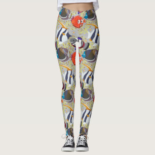 Leggings Motif d'animaux aquatiques vie sous-marine océan