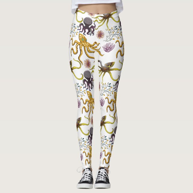 Leggings Motif d'animaux aquatiques | vie sous-marine océan (Devant)
