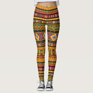Leggings Motif d'art ethnique en Afrique