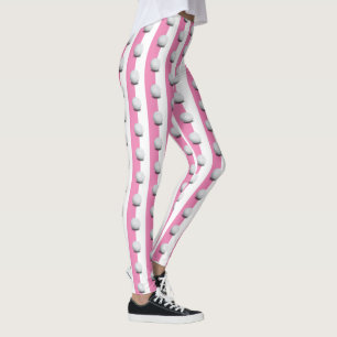 Leggings Motif de balles de golf   cadeau sport rose Cool