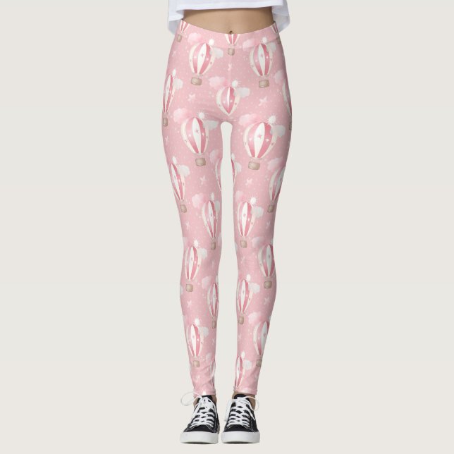 Leggings Motif de ballons roses (Devant)