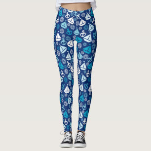 Leggings Motif de bande dessinée avec des voiliers
