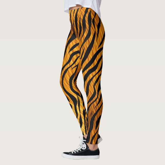 Leggings Motif de bandes de tigres (Gauche)