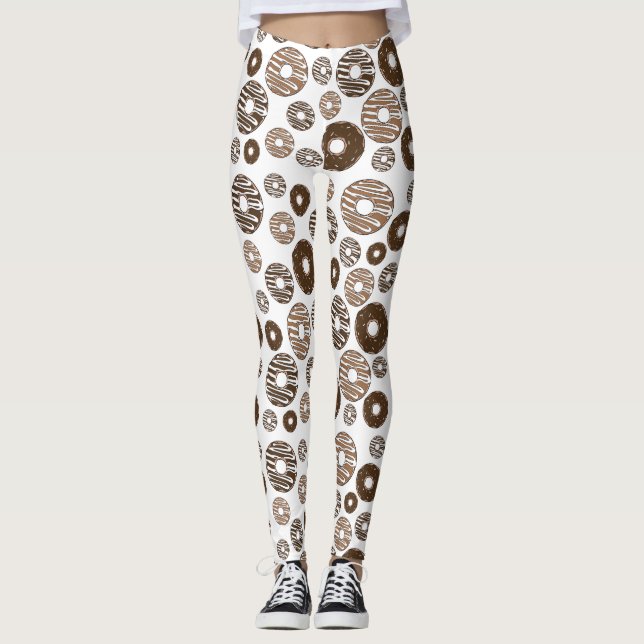Leggings Motif de beignes, beignets de chocolat, beignets d (Devant)