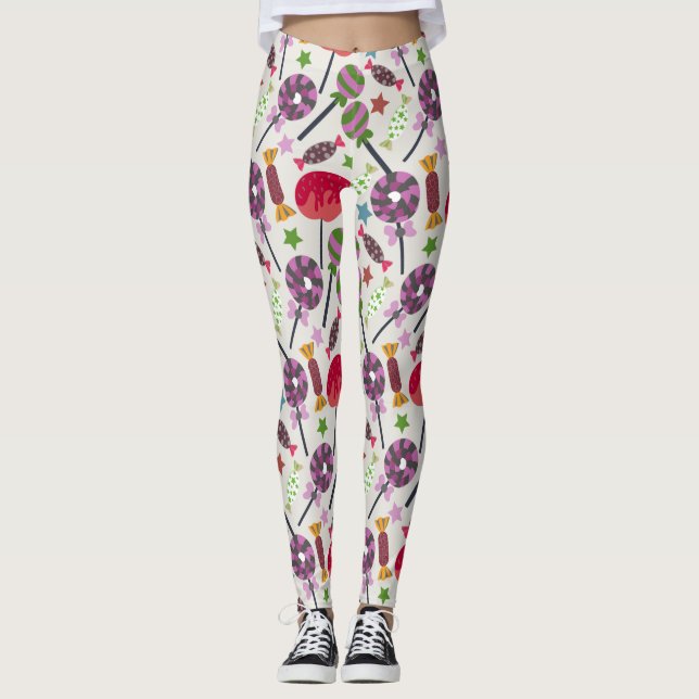 Leggings Motif de bonbons | motif Lollies | lollipop 11 (Devant)