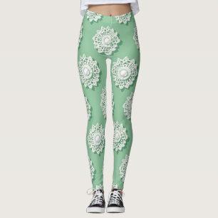 Leggings Motif de broderie Crochet moderne