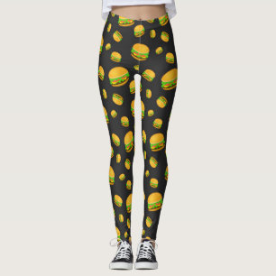 Leggings Motif de burger délicieux cool et amusant
