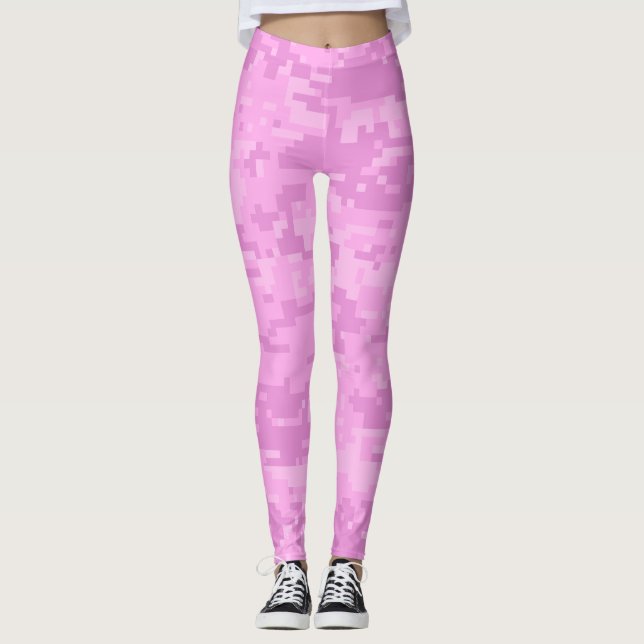 Leggings Motif de caméra numérique de la Dame rose (Devant)