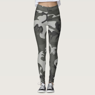 Leggings Motif de Camouflage gris, Motif militaire, Armée