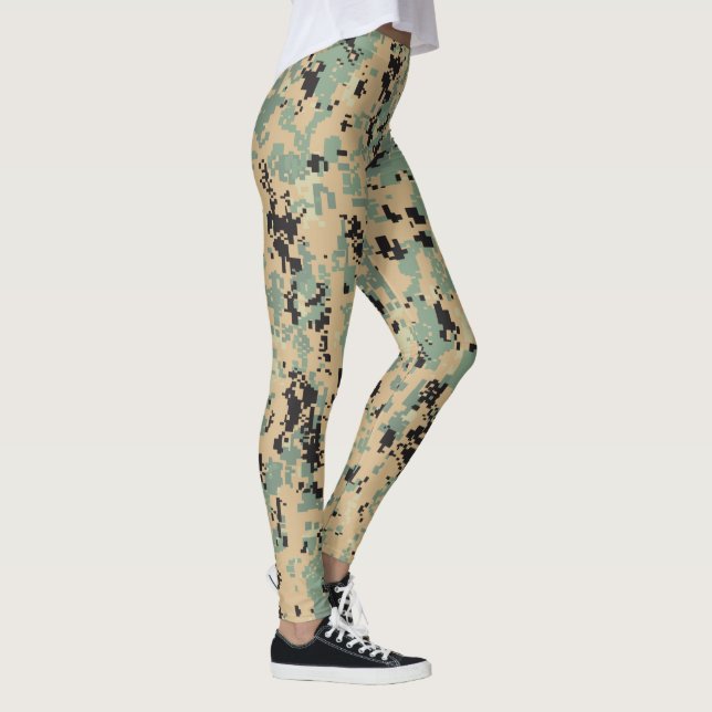 Leggings Motif de camouflage numérique – Tan-Green LG (Droite)