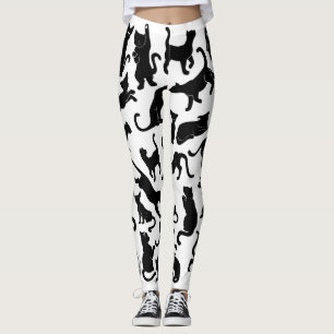 Leggings Motif de chat noir