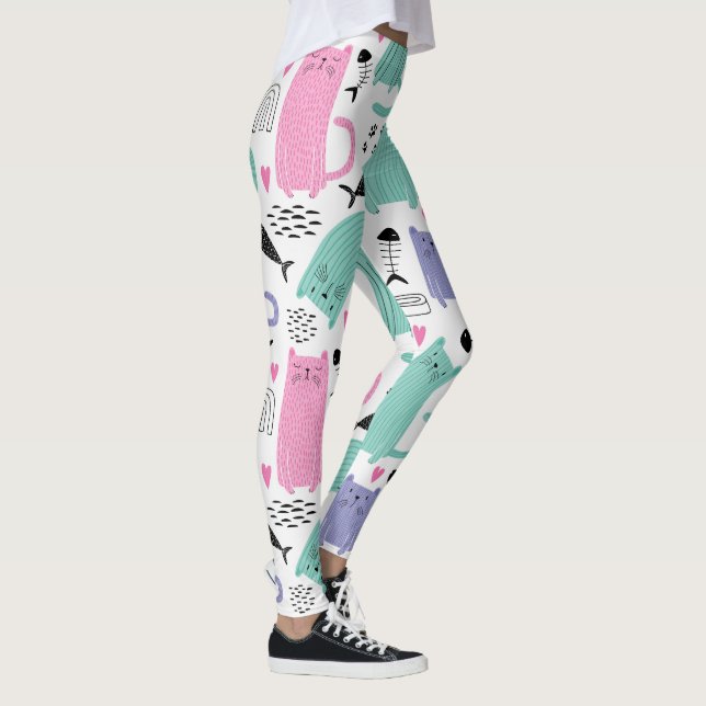 Leggings Motif de chats mignons (Droite)