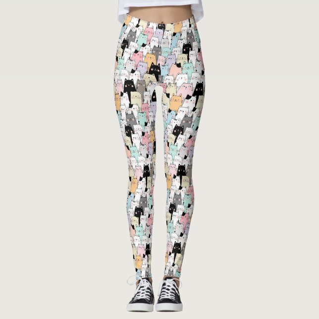 Leggings Motif de chats mignons (Devant)