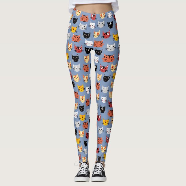 Leggings Motif de chats mignons (Devant)
