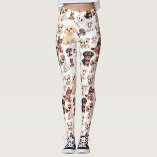 Leggings Motif de chien cochon