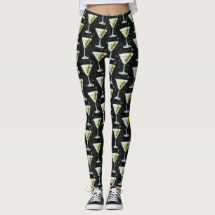 Leggings Motif de cocktails Martini