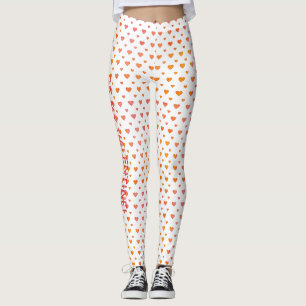 Leggings Motif de coeur coloré de la Saint Valentin moderne