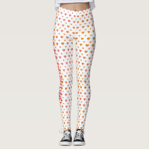 Leggings Motif de cœur coloré moderne pour la Saint-Valenti
