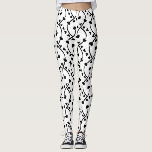 Leggings Motif de cœur sans couture