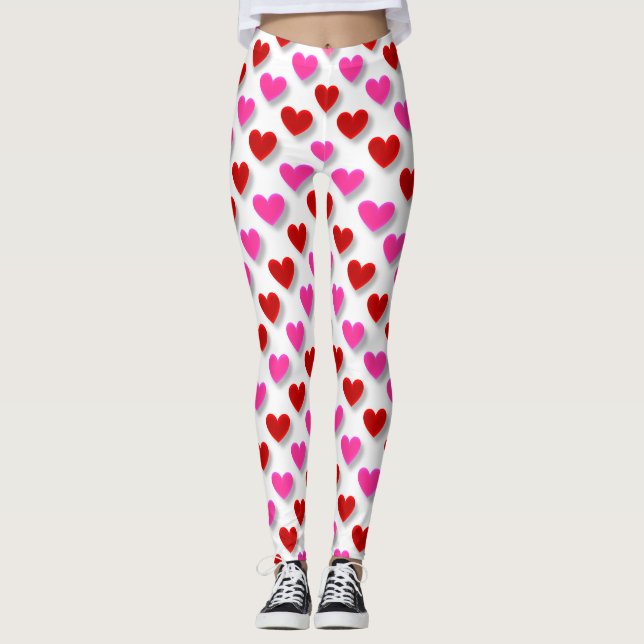 Leggings Motif de coeur simple (Devant)
