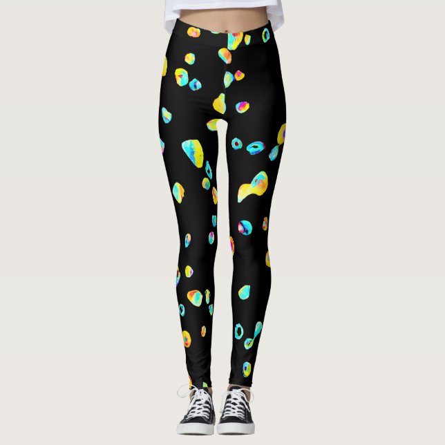 Leggings Motif de couleur vivant (Devant)