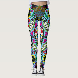 Leggings Motif de crânes de sucre