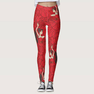 Leggings Motif de danse vintage Tango Flamenco