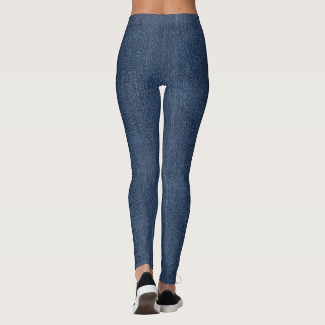 Leggings Motif de Denim-Regard (Dos)