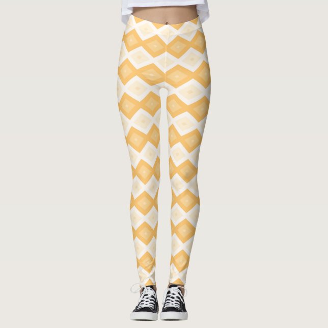 Leggings Motif de diamant jaune (Devant)