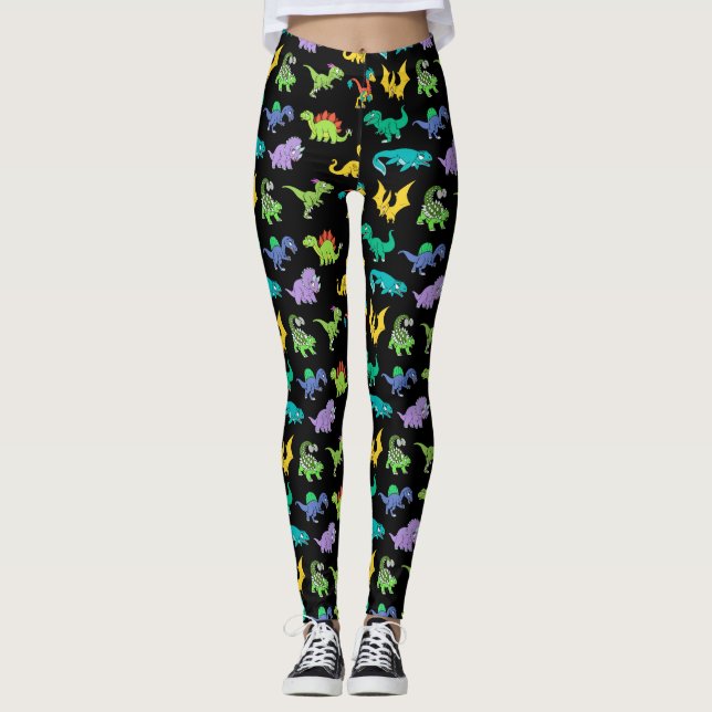 Leggings Motif de dinosaures de Derpy (Devant)