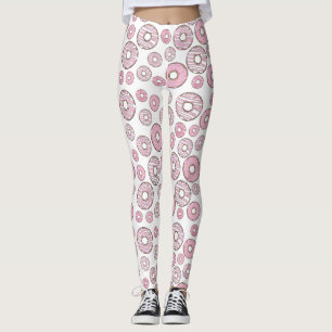 Leggings Motif De Donuts, Donuts Roses, Saupoudrages