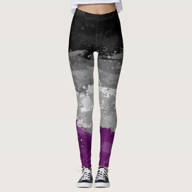 Leggings Motif de drapeau de la fierté sexuelle Abstraite (Devant)