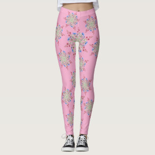 Leggings Motif de fleur unique conçu