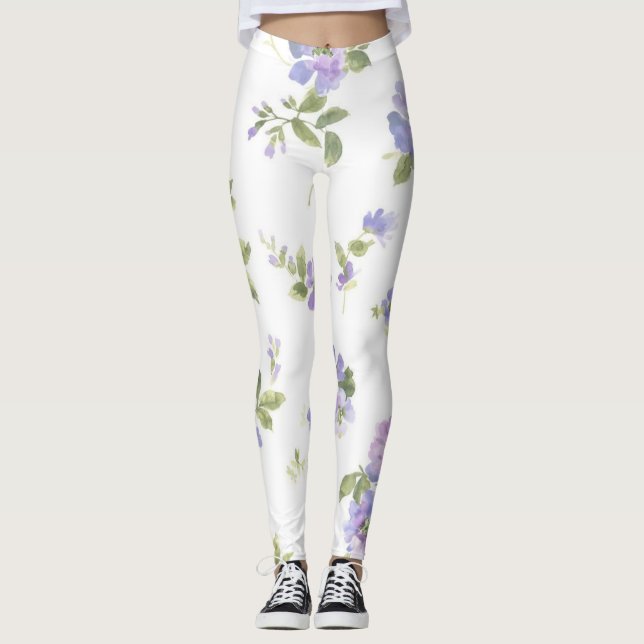 Leggings Motif de fleurs (Devant)
