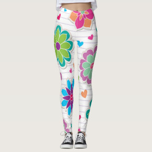 Leggings Motif de fleurs