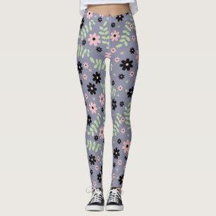 Leggings motif de fleurs de cerisier