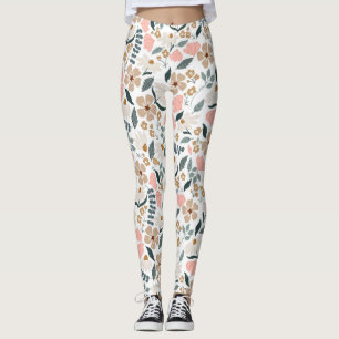 Leggings Motif de fleurs sauvages