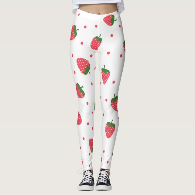 Leggings Motif de fraises (Devant)