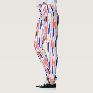 Leggings Motif de frappe de pinceau coloré