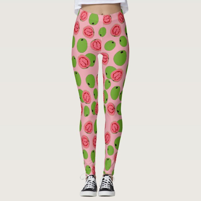 Leggings Motif de fruits de goyave (Devant)
