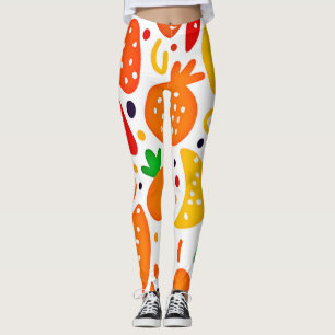 Leggings Motif de fruits vibreux