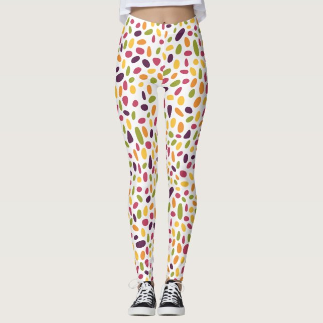 Leggings Motif de galets couleur (Devant)