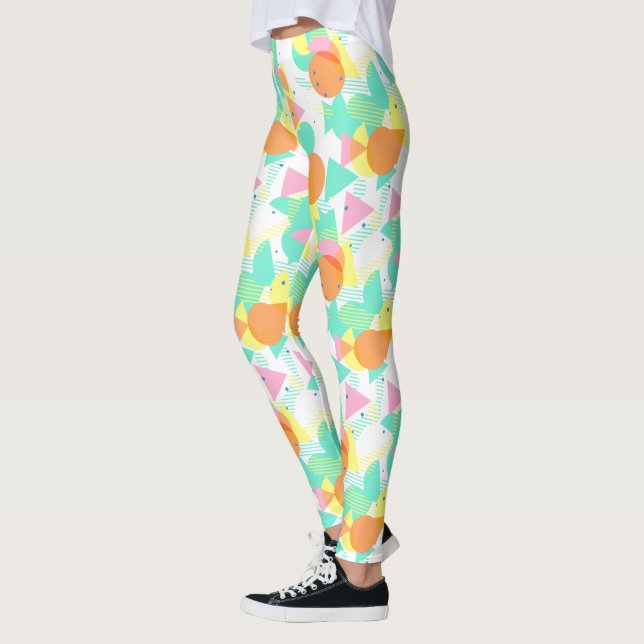 Leggings Motif de hanche géométrique Abstrait funky les ann (Gauche)