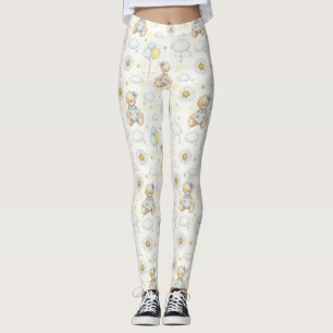 Leggings Motif de jardin de marguerites de nounours (15)