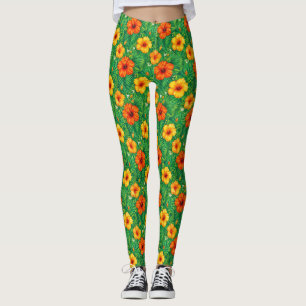 Leggings Motif de jungle d'Hibiscus tropical
