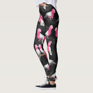 Leggings Motif de la cokatation de la galah d'oiseau rose